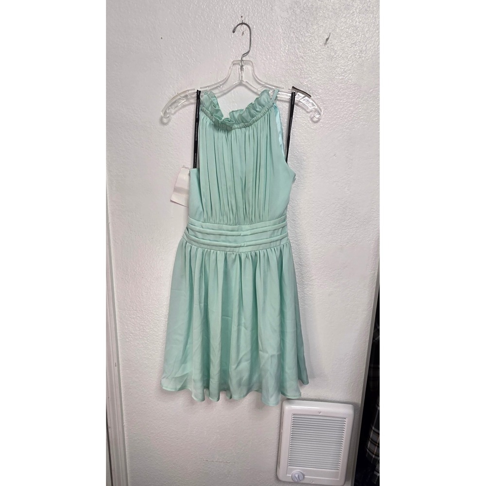 Little Mistress Petite Halter Dress Womens Size 6 Mint Green New With Tags